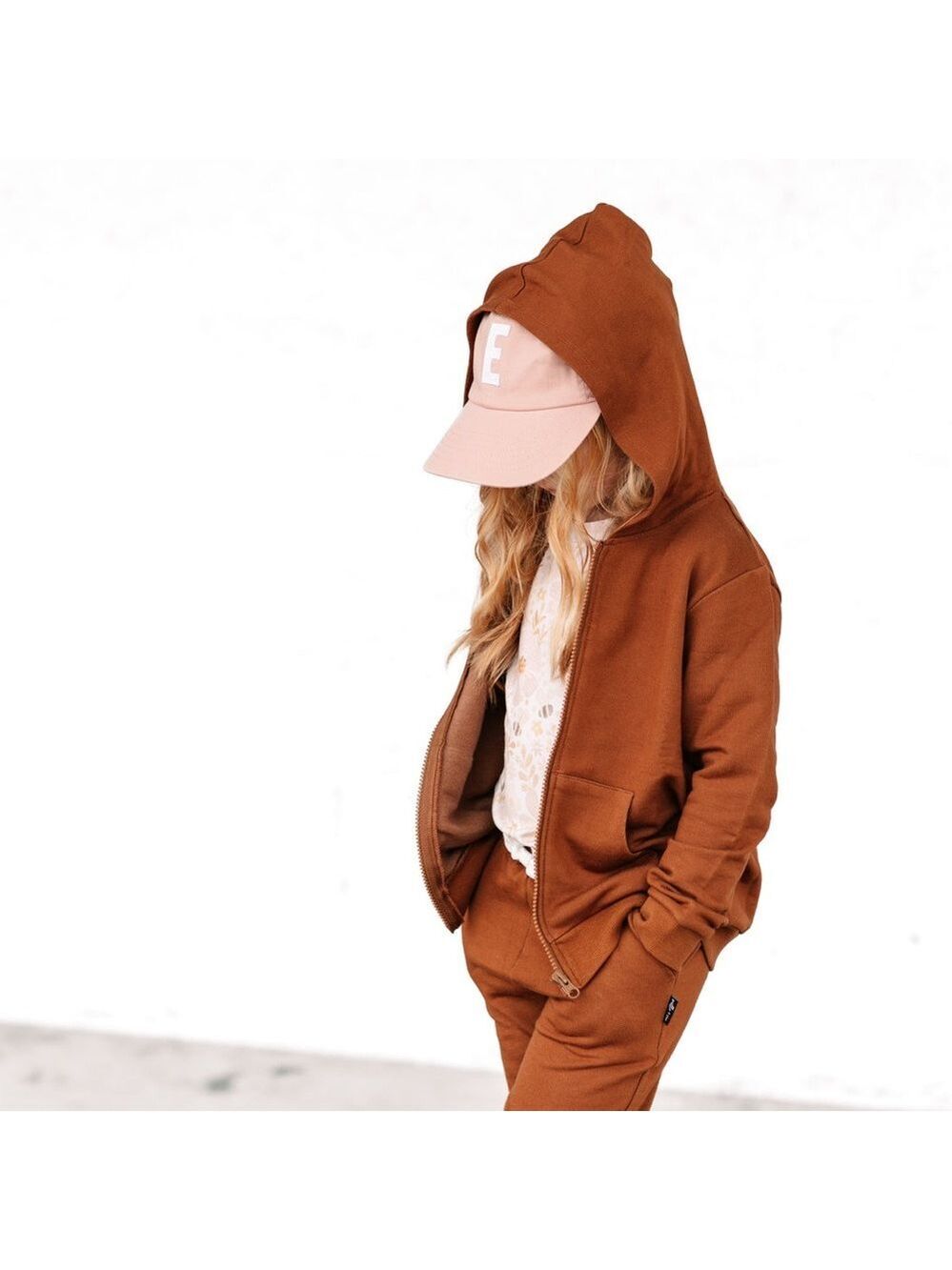 Millie + Roo Full Zip Hoodie Toddler 2T Bark Bamboo French Terry Sweatshirt
